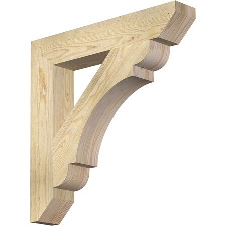 Ekena Millwork Olympic Slat Rough Sawn Bracket, Douglas Fir, 4"W x 24"D x 24"H BKT04X24X24OLY06RDF